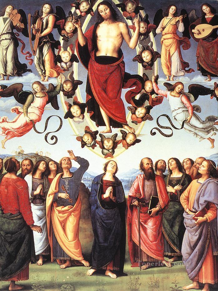 Himmelfahrt Christi Religion Pietro Perugino Ölgemälde